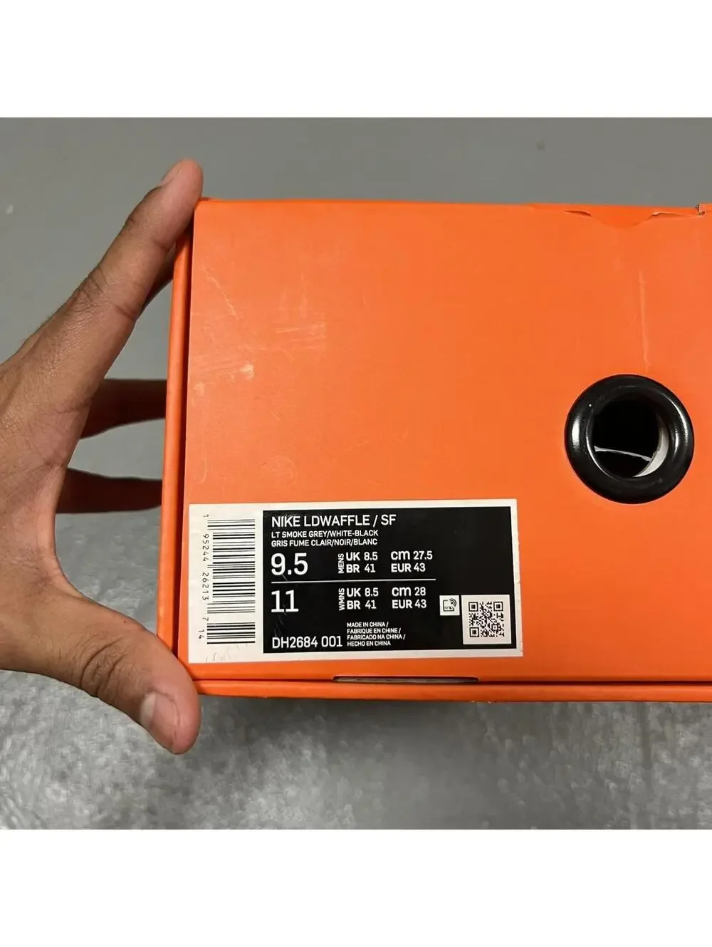 Nike Gray Ldv Waffle X Sacai X Fragment Design